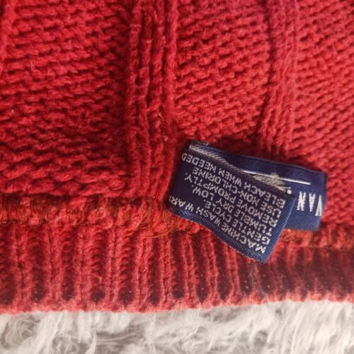 Van Heusen Sweater Vest Cable Knit 100% Cotton Sleeveless Preppy Casual Mens XL - Picture 3 of 6