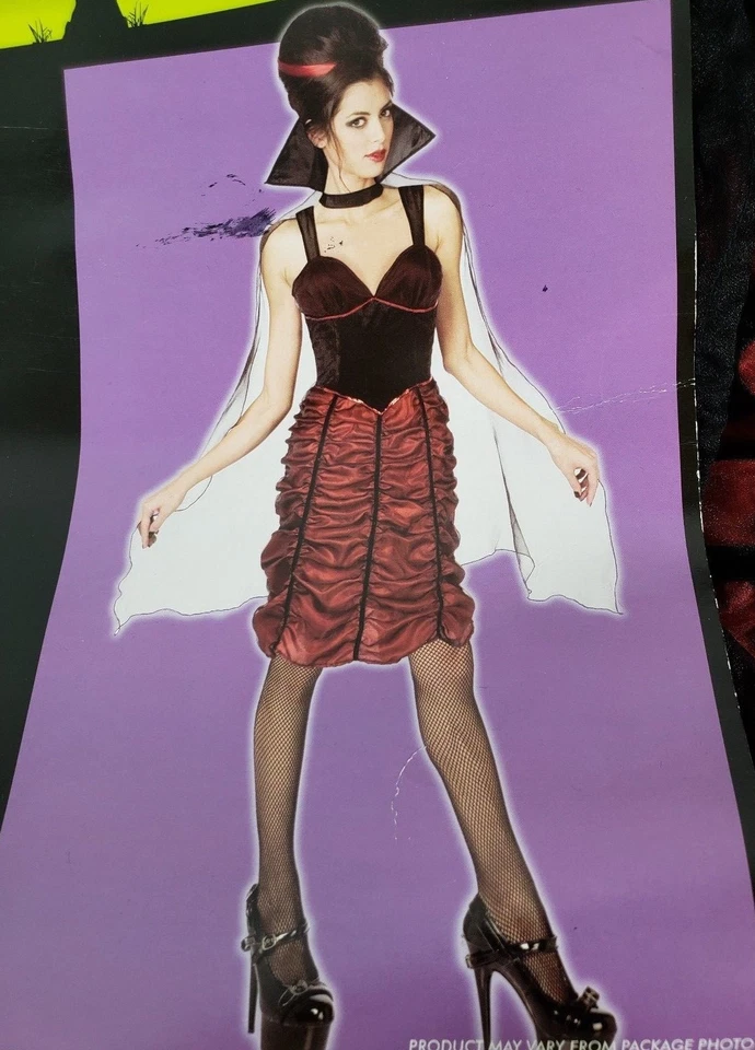 Vestido Vampiro Mujer Disfraz Talla Pequeña Totally Ghoul Foto 2 de 3