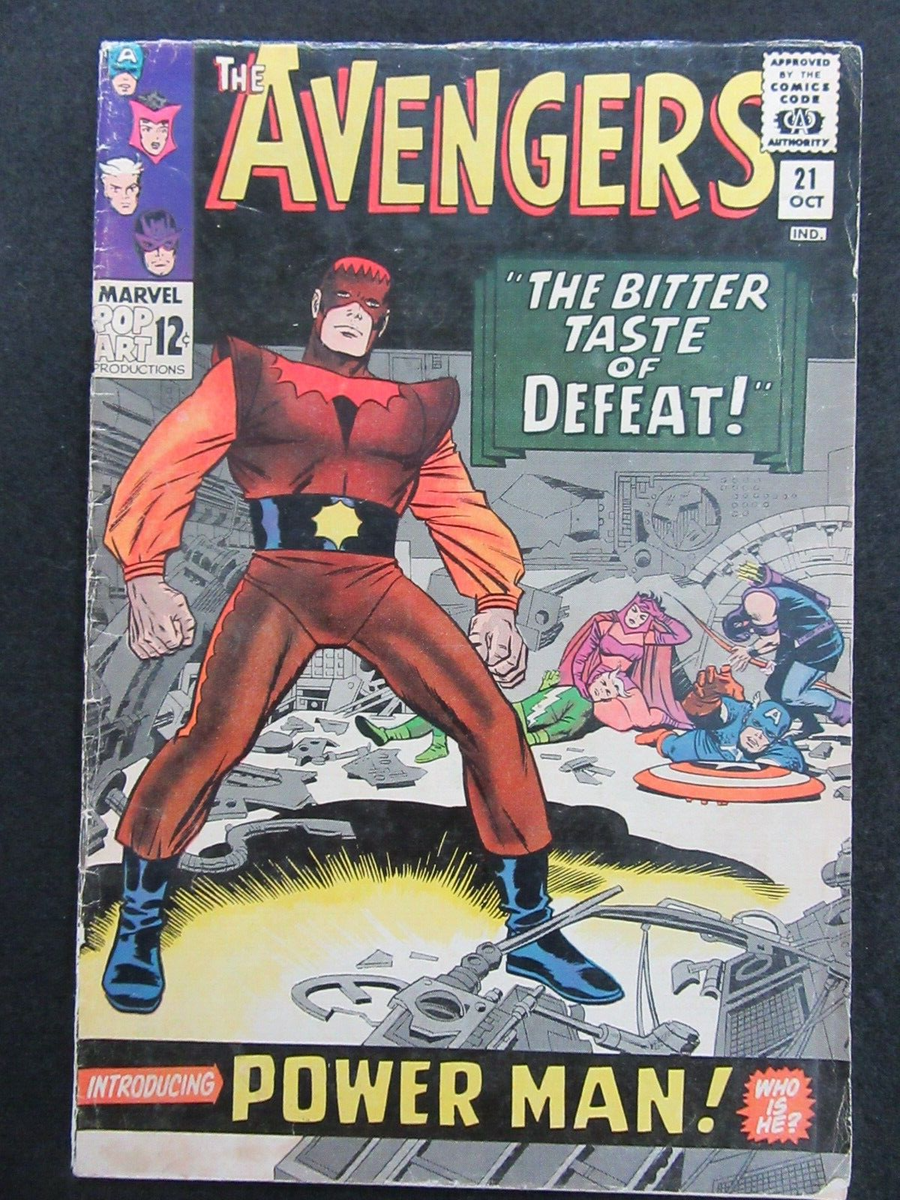 Avengers #21 The Bitter Taste of Defeat! 1st App Power Man Marvel