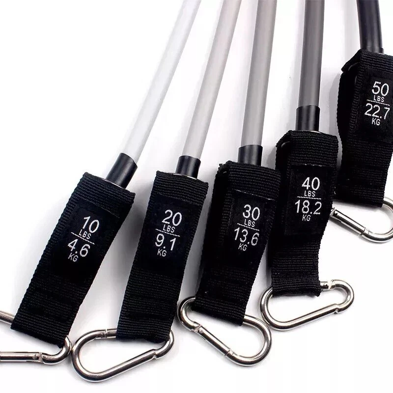 Conjunto de 11 PIEZAS Bandas de Resistencia Yoga Pilates Abdominales Ejercicio Fitness Tubo Bandas de Entrenamiento Foto 3 de 4