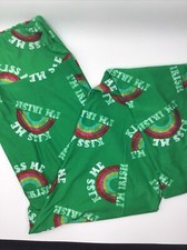 LuLaRoe St. Patrick's TC Tall Curvy LEGGINGS St. Patty's Kiss Me Rainbow NWOT