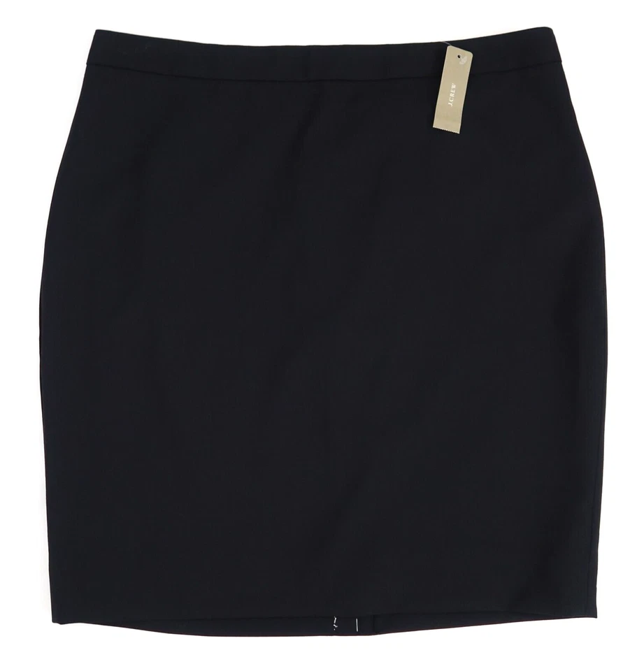 NEW! J. Crew Super 120s Wool Pencil Skirt Black Size 12P Petite