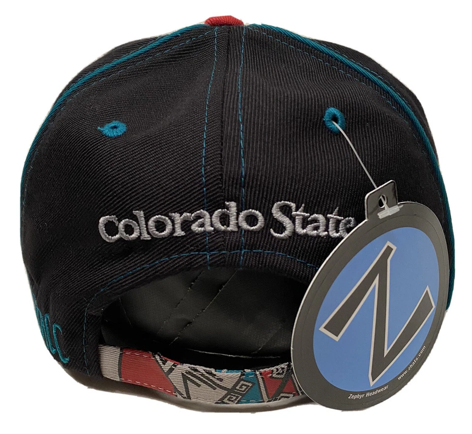 Zephyr NCAA Colorado State Rams "Native" Flat Bill Strap-back Hat BRAND NWT - Image 3 of 4