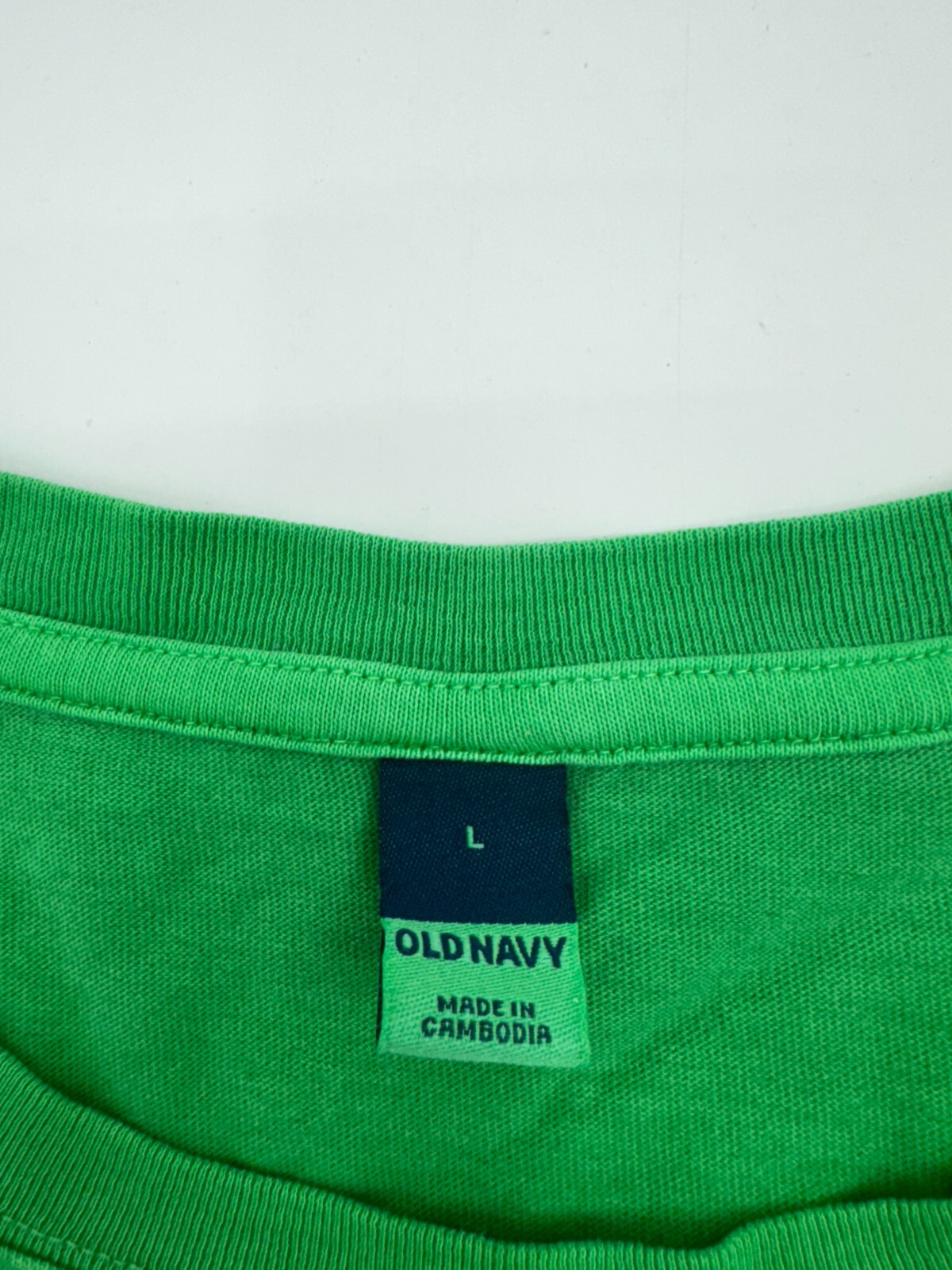 Old Navy Solid Green Basic Short Sleeve Shirt Men… - image 4