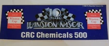 1980 CRC Chemicals 500 10 Years Winston NASCAR Stickers Lot of 10