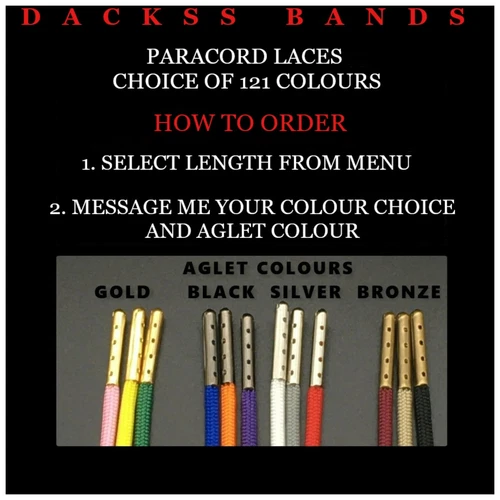 Paracord laces 121 different colours for Shoes work Boots Trainers Docs Hiking