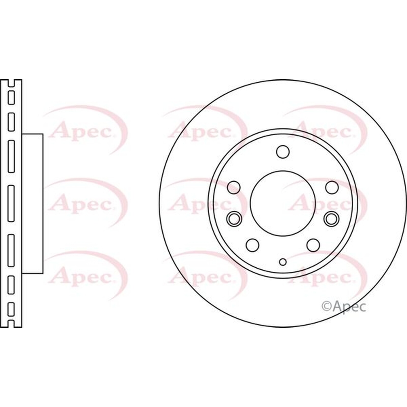 Apec Front Brake Disc (DSK2150) - OE High Quality Precision Engineered Part