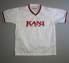 VTG Karl Kani Sport Nylon Jacket Windbreaker Shirt Hip Hop Rap White Large 90s