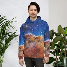 Cosmic Cliffs, Carina Nebula, NGC 3324 (James Webb/JWST) — Space Unisex Hoodie