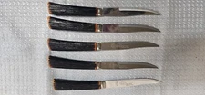 Set of 5 Vintage Westall Richardson Sheffield Stainless Steak Knives Knife
