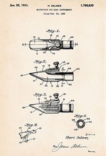 1931 Selmer Clarinet Art Illustration Patent Drawing Print Decor Gift Ideas