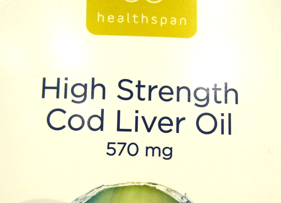 healthspan High Strength Cod Liver Oil 570 mg. 360 Capsules £21. EXPIRY