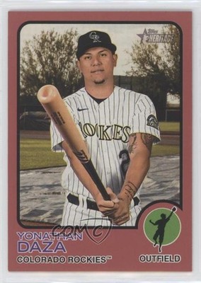 2022 Topps Heritage Target Mega Box Exchange Red Border Yonathan Daza #297 0ed