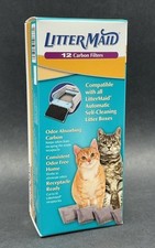 LitterMaid Carbon Filters for LitterMaid Self-Cleaning Litter Box, 12 Count, NEW