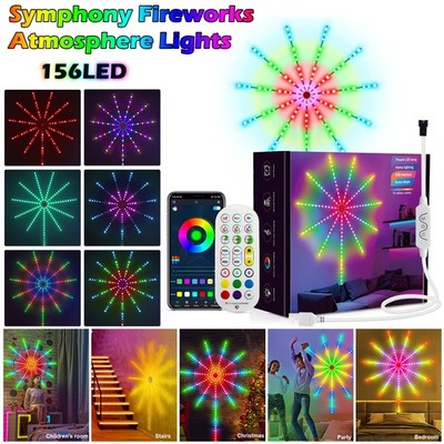 156LED Firework Strip Lights Dream Color RGB Smart Music Sync APP&Remote Control