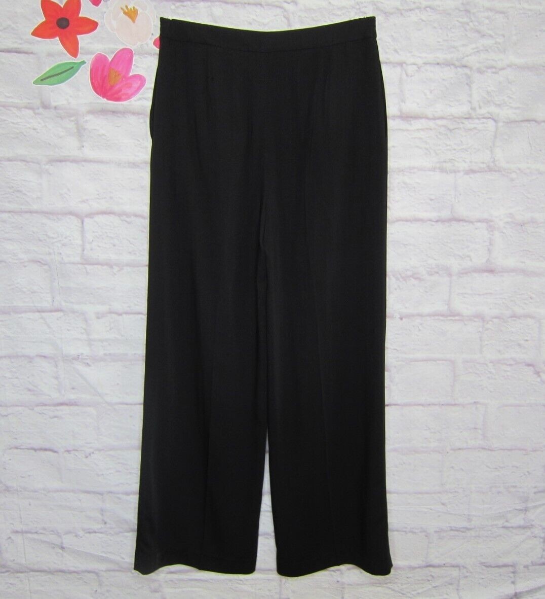 Zara Basic High Waisted Pleated Straight Leg Trou… - image 4