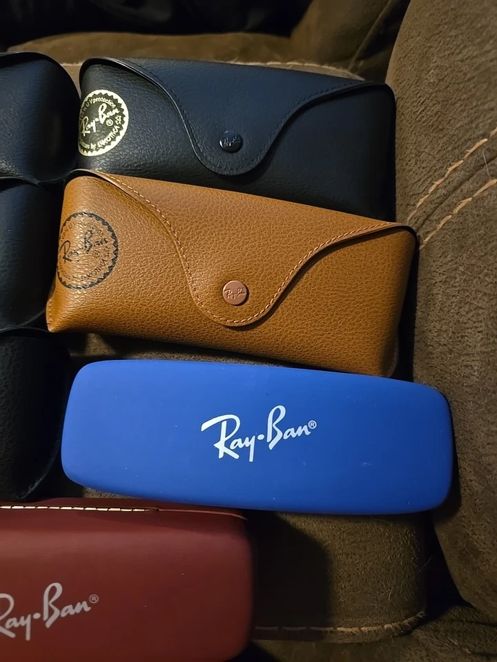 Ray Ban Leather Pouch Black Universal Sunglasses Case. (Lot of 7) - Image 3 of 4