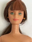 Vintage Barbie Doll 1981 Orange Earrings And Ring