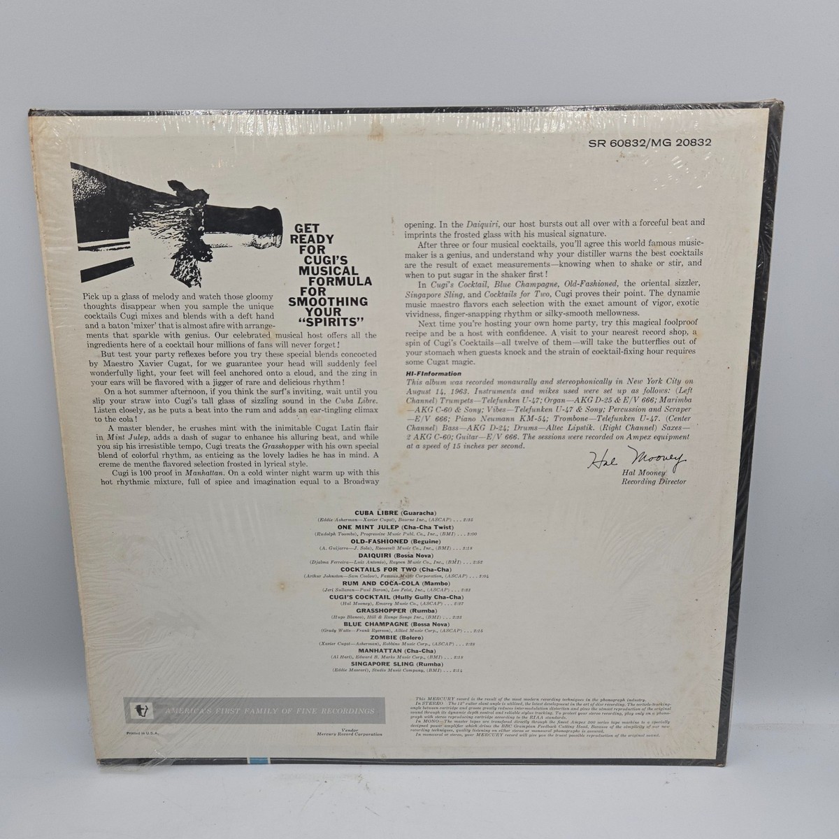 Xavier Cugat & His Orchestra Cugi's Cocktails Mercury MG20832