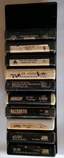 Lot of 10 Rock 8 Track Tapes , AC/DC, NAZARETH, ZZ Top Misc. sold as is