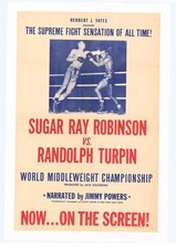 Sugar Ray Robinson vs. Randolph Turpin Poster 27x40 Sugar Ray Robinson Randolph