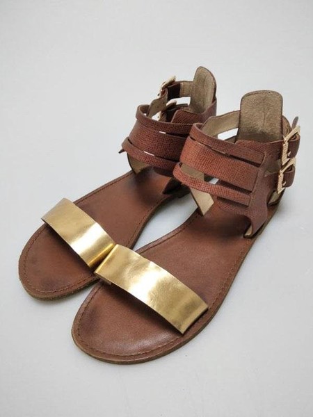 Women Vince Camuto Heels Gold Leather 38