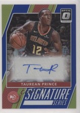 2017 Donruss Optic Signature Series Blue Prizm 13/25 Taurean Prince #45 Auto 1u6