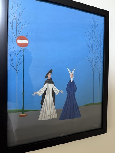 Veniero Canevari oil on plywood painting 30cm 40cm - Picture 6 of 8