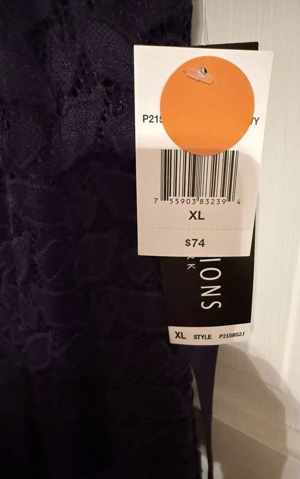 NEW Women's Navy Blue Sleeveless Dress Size XL - Image 2 of 4