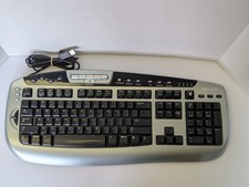 Microsoft Keyboard Digital Media Pro Model 1031 KC-0405 USB Tested Works Risers