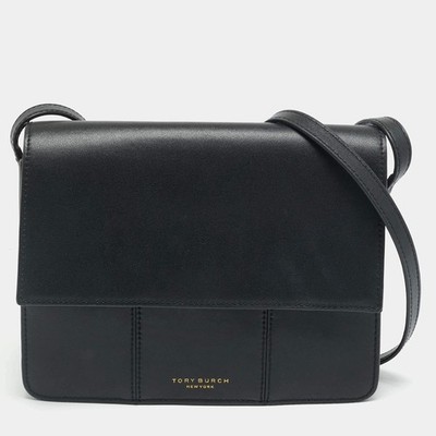 Tory Burch Schultertasche Block T Schwarz Leder