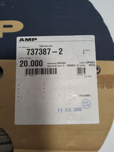 Scheda saldante connettività 20.000 AMP TE 737387-2 Amp G-30, 1 ROTOLO NUOVO - Foto 2 di 10