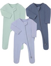 Rayon Made from Bamboo Baby Footed Pajamas, Infant Sleepers 3-6 Months for Bo...