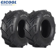 GICOOL 2Pk 13x5.00-6 Lawn mower Tubeless Tire, 13x5-6 Super Lug Ag Tractor Tire