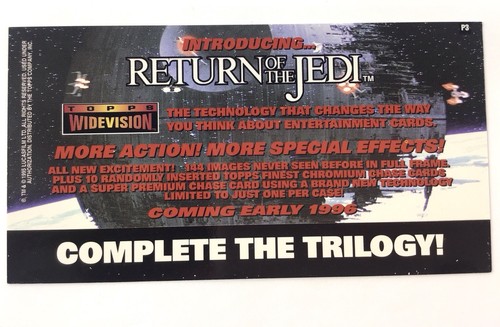 STAR WARS 1995 Topps Card Return Of The Jedi P1 P2 P3 P4 P5 P6 Promo 6 Cards Set - Picture 14 of 24
