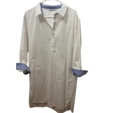 MER-SEA Anthropologie Essential Shirt Dress in white Size L/XL