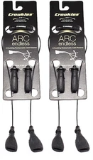 Croakies Arc Endless Eyewear Retainer, 16" Cord S/M - M/L Ends Black (2-Pack)
