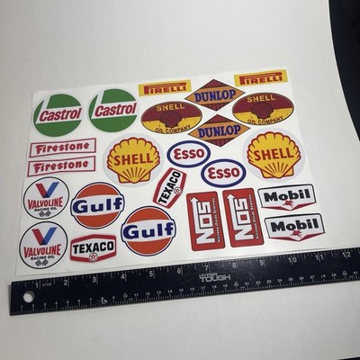 NASCAR Racing Decal Lot STP Marlboro Goodwrench Sunoco Shell #3 #43 Laminated