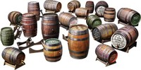 Miniart 1:35 - Wooden Barrels Small Size (49014) (Us Import)