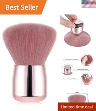 Chic Pink Nail Art Dust Brush with Soft Mushroom Head for Flawless Finish