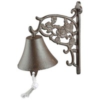 TüRglocke Aus Gusseisen Braun Rose Glocke Wandglocke Vintage Antik TüRklingel
