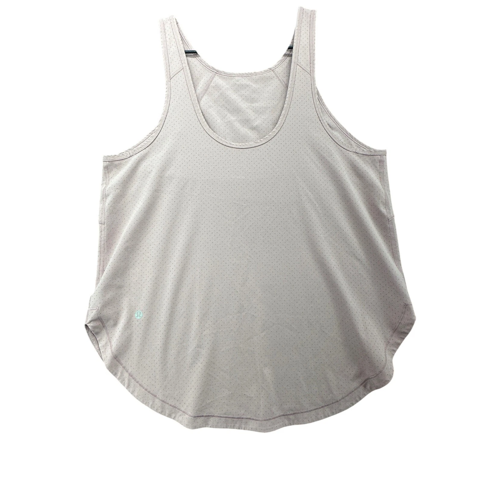 Lululemon Essential Tank Top Pink Mauve Perforated Mesh Relaxed Fit size M