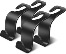 Car seat headrest hook organizer