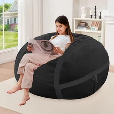 3ft Bean Bag Chair Giant Bean Bag Chairs for Adults with Memory Foam Filled, ...