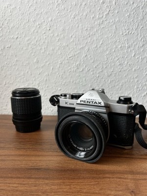 Pentax Asahi K1000 / Analogkamera mit 2 Objektiven 