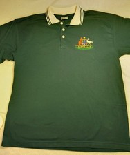 Men's XXL Vintage Australian Rugby Polo Shirt - Green with Ozzy Crest on Chest