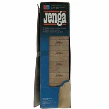NIB Vintage 1986 JENGA Block Game - Original Box/Shrink Wrap: Milton Bradley Co
