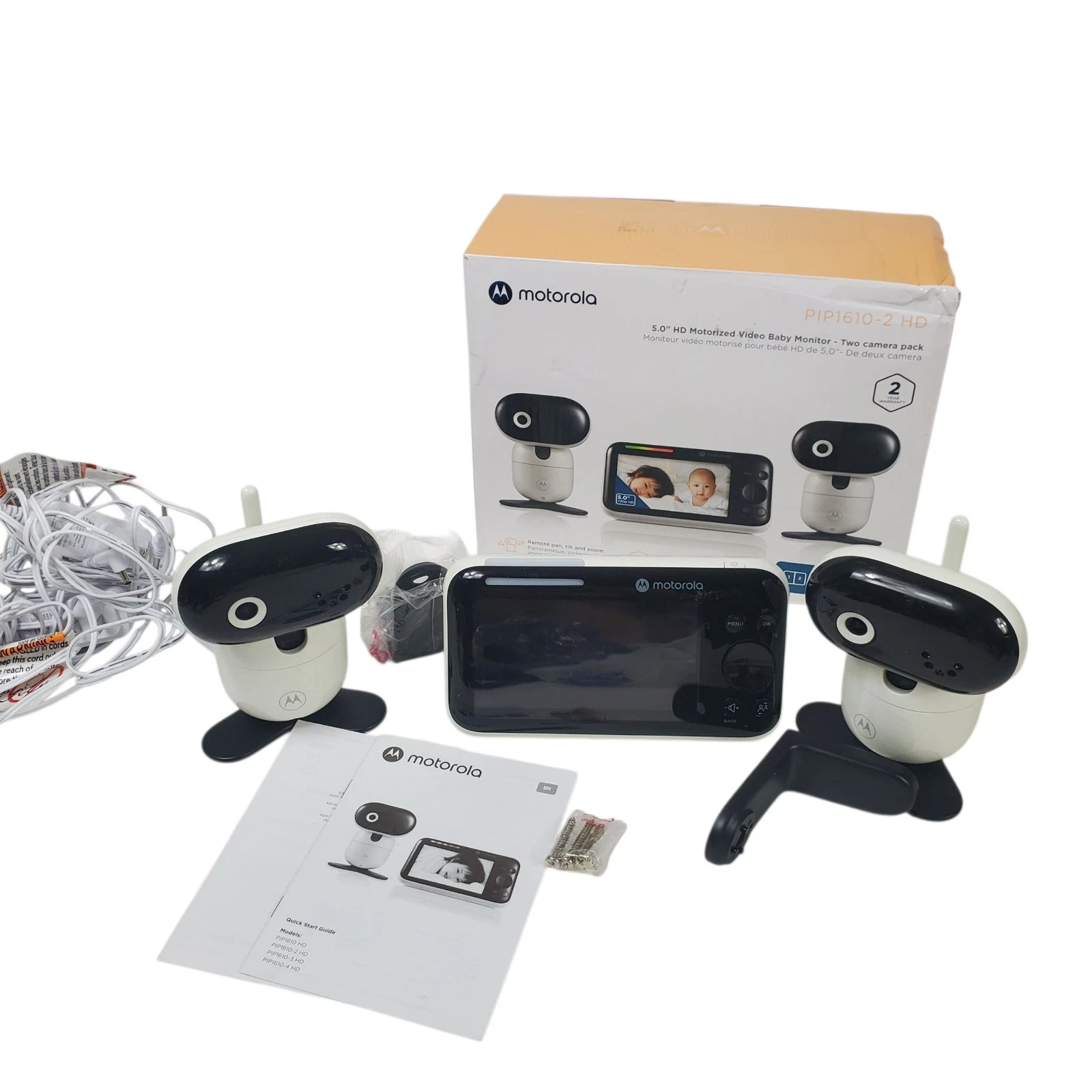 Motorola Baby Monitor PIP1610-2 HD 5" WiFi Video Baby Monitor 2 Cameras Read
