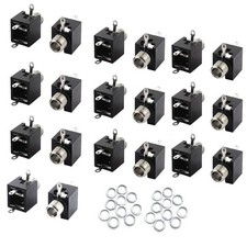 Xiaoyztan 20Pcs 3.5mm Mono TS Jack Socket Female PCB Mount EJ35-050-027