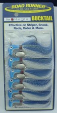 Blakemore 1006-92 Striper Bucktail Road Runner 1/2 oz Blue Back Herring Pk of 6